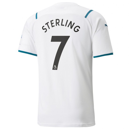 Camisola Manchester City Raheem Sterling 7 Equipamento Segundo 2021-2022 Manga Curta